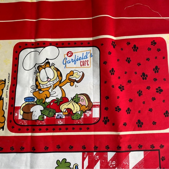 Vintage Garfield Uncut Apron Pattern Fabric - Picture 4 of 6